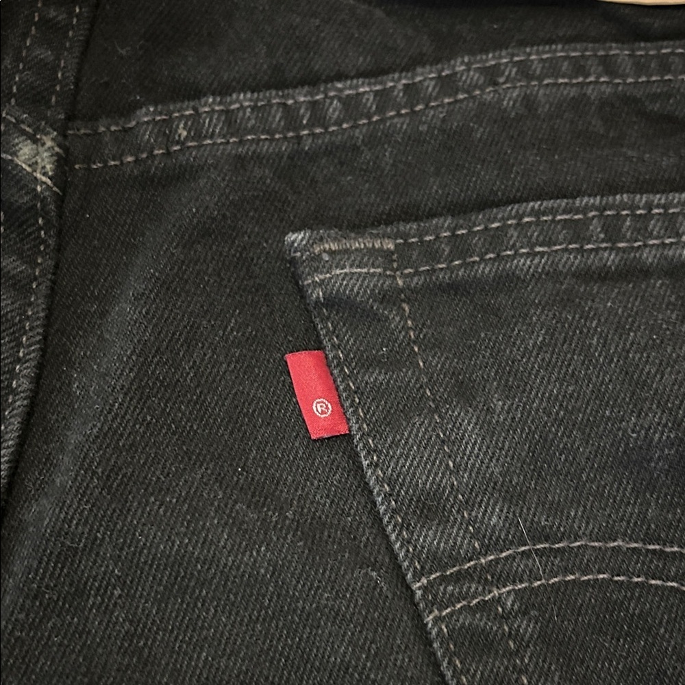 Vintage Levi’s 550 Relaxed Fit Jeans 34x30 Black Blank Tab - Picture 3 of 16